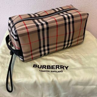 バーバリー(BURBERRY)のバーバリー　ロンドン　イングランド　チェック柄　セカンドバッグ　ポーチ　美品(セカンドバッグ/クラッチバッグ)