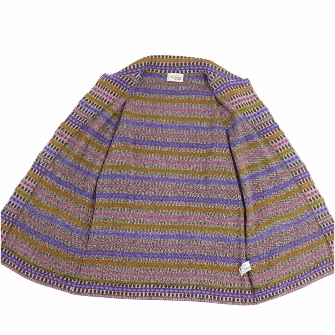 美品 ミッソーニ MISSONI SPORT ジャケット ニット 総柄 ウール トップス レディース イタリア製 42(L相当) マルチカラー レディースのジャケット/アウター(その他)の商品写真