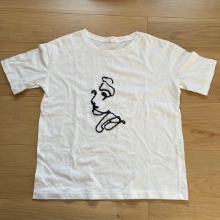 ジーユー(GU)のGU ジーユー　Tシャツ　グラフィック　刺繍　白　ホワイト　S(Tシャツ/カットソー(半袖/袖なし))