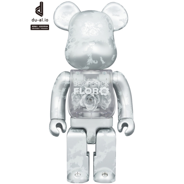 BE@RBRICK FLOR@ SILVER 400％