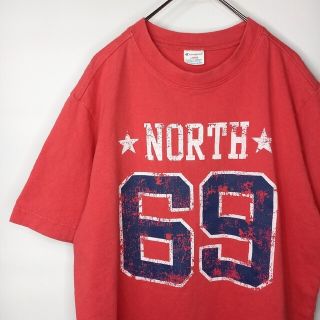 チャンピオン(Champion)のチャンピオン　クルーネック　Tシャツ　半袖　英字プリント　トリコタグ　赤(Tシャツ/カットソー(半袖/袖なし))