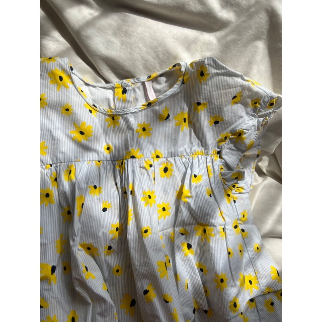 ZARA(ザラ)のZARA ストライプ 花柄 ブラウス レディースのトップス(シャツ/ブラウス(半袖/袖なし))の商品写真