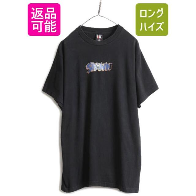 90s SPAWN 両面 プリント Tシャツ XL キャラクター アメコミ 黒 お手軽価格 メンズ