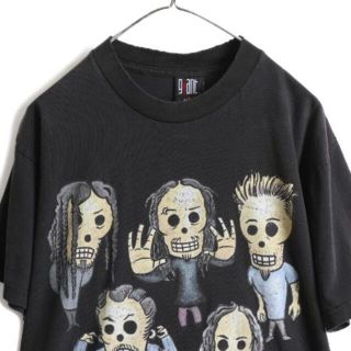 00s KORN スカル キャラクター プリント Tシャツ バンド GIANT