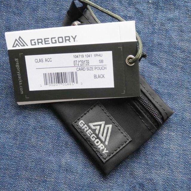 Gregory(グレゴリー)のGREGORY カードサイズポーチ Black 小銭入 未使用 メンズのファッション小物(コインケース/小銭入れ)の商品写真