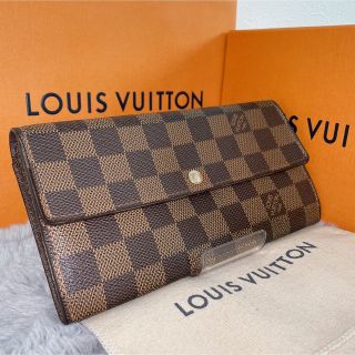 ルイヴィトン(LOUIS VUITTON)の【極美品】 ルイヴィトン  ポルトフォイユ サラ ダミエ エベヌ 長財布(財布)