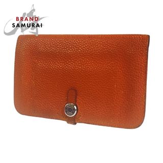 エルメス(Hermes)のHERMES エルメス ドゴンGM オレンジ 橙 トゴ 長財布 レディース 401445 【中古】(財布)