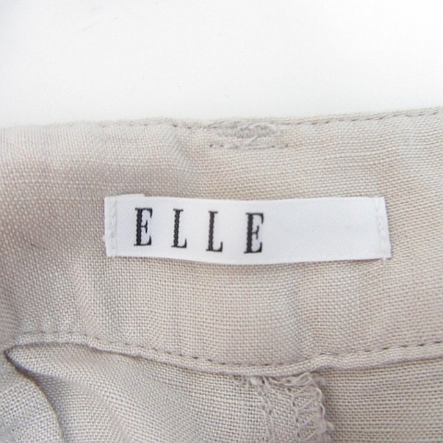 ELLE(エル)のエル ELLE パンツ ワイド クロップド丈 麻 レーヨン 38 レディースのパンツ(その他)の商品写真