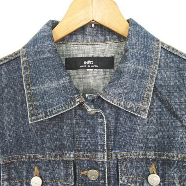 INED - イネド INED デニムジャケット ダメージ 9 ダークブルーの通販