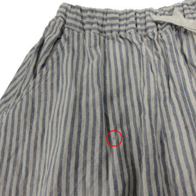 STUDIO CLIP(スタディオクリップ)のスタディオクリップ スカート ロング丈 リネン ストライプ 青系 ベージュ レディースのスカート(ロングスカート)の商品写真