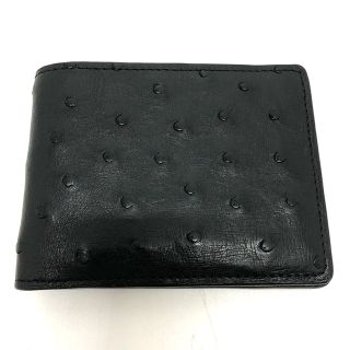 ルイヴィトン(LOUIS VUITTON)のルイヴィトン LOUIS VUITTON ポルトフォイユ ミュルティプル 小物 札入れ/サイフ 2つ折り財布 オーストリッチ ブラック(折り財布)