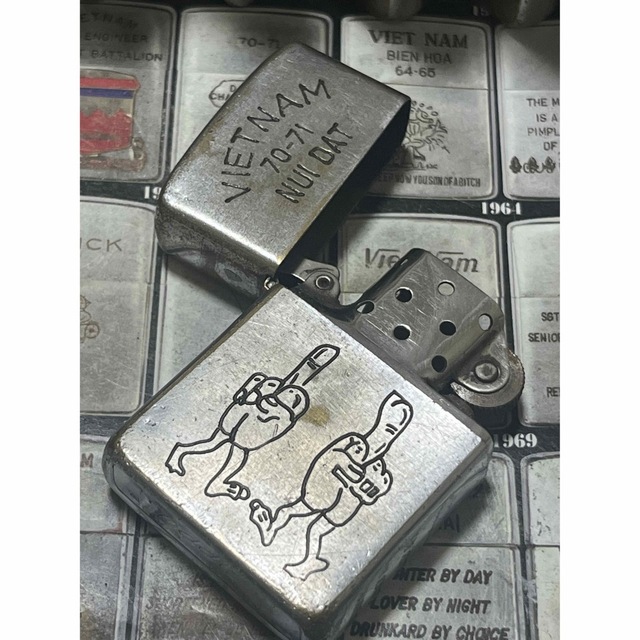 【ベトナムZIPPO】本物 1970年製ベトナムジッポー「ファックマン」NUI
