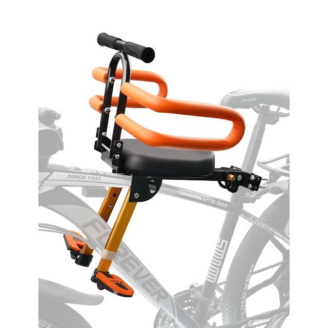 【色: オレンジ（1）】YouTeMei 自転車チャイルドシート、携帯型子供自転