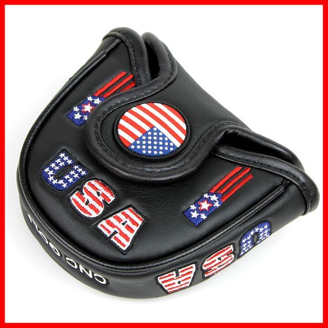 【在庫処分】CNC GOLF USA マレットブラックパターカバーヘッドカバー