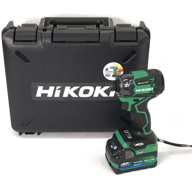 ▼▼HiKOKI ハイコーキ コードレスインパクトドライバ ケース・バッテリー・充電器付属 WH36DC グリーン