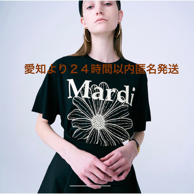 MardiMercredi マルディメクルディ Tシャツ BLACK CREAM