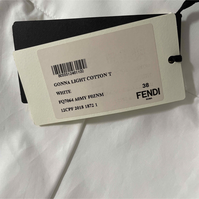 ✿新品未使用タグ付き‼️FENDI段々フリルコットンスカート 4