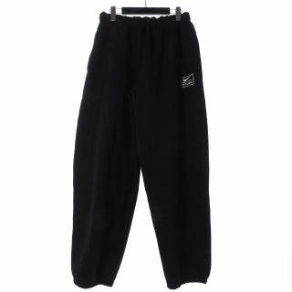 ナイキ(NIKE)のナイキ  ×  ステューシー  ロゴ スウェット パンツ L 黒  do5296(スラックス)