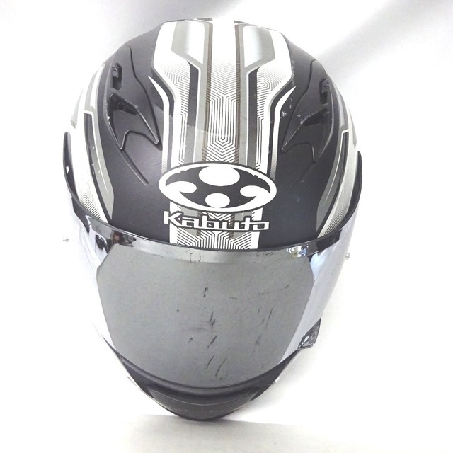 EUヘルメット
 KABUTO KAMUI-III ブラック×ホワイト #XL 61～62cm未満 Ft584921 ジャンク品