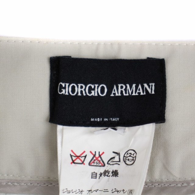 Giorgio Armani(ジョルジオアルマーニ)のジョルジオアルマーニ ワイドパンツ ウール イタリア製 42 L グレー レディースのパンツ(その他)の商品写真