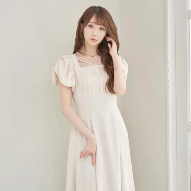 SNIDEL - RoseMuse tack puff sleeve onepiece ivoryの通販 by Tea