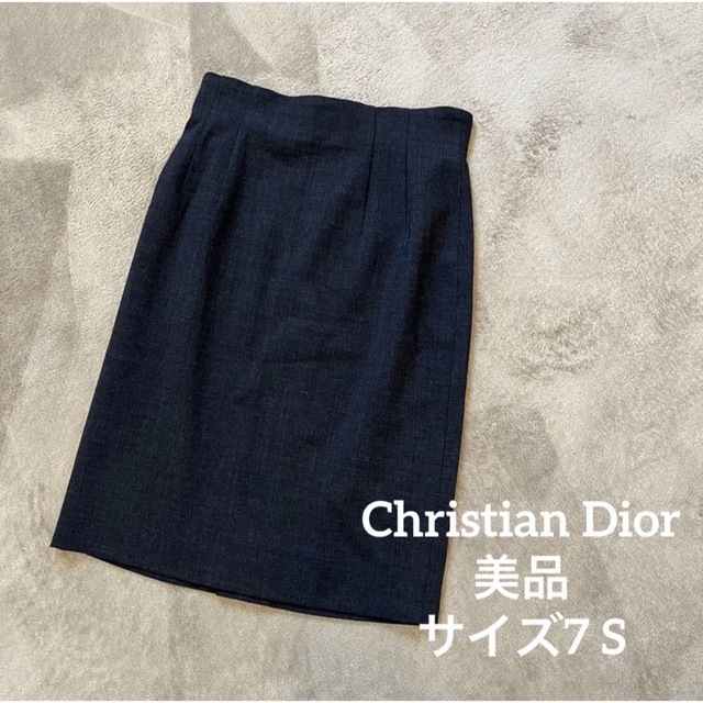 Christian Dior(クリスチャンディオール)のDior ディオール タイトスカート Sサイズ 7 ブラック 黒 レディースのスカート(ひざ丈スカート)の商品写真
