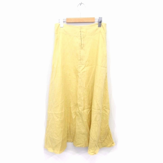 BEAUTY&YOUTH UNITED ARROWS(ビューティアンドユースユナイテッドアローズ)のB&Y ユナイテッドアローズ フレア スカート ロング 薄手 M イエロー 黄 レディースのスカート(ロングスカート)の商品写真