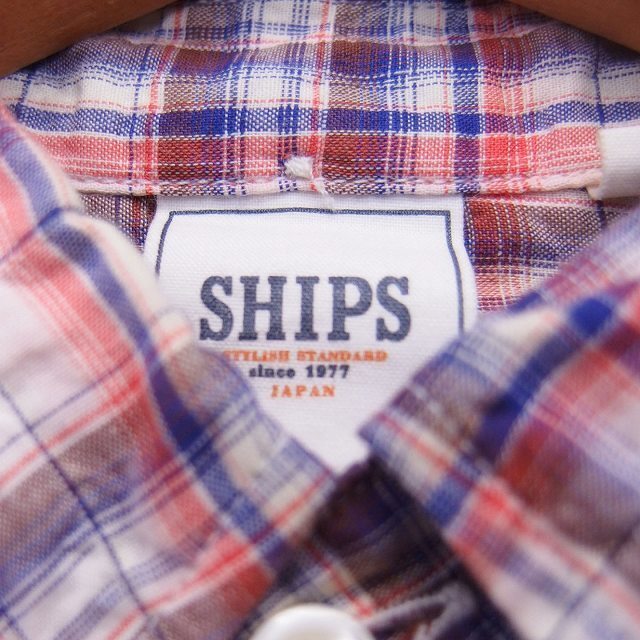 SHIPS(シップス)のシップス シャツ ブラウス ボタンダウン 半袖 コットン チェック S ホワイト レディースのトップス(シャツ/ブラウス(半袖/袖なし))の商品写真