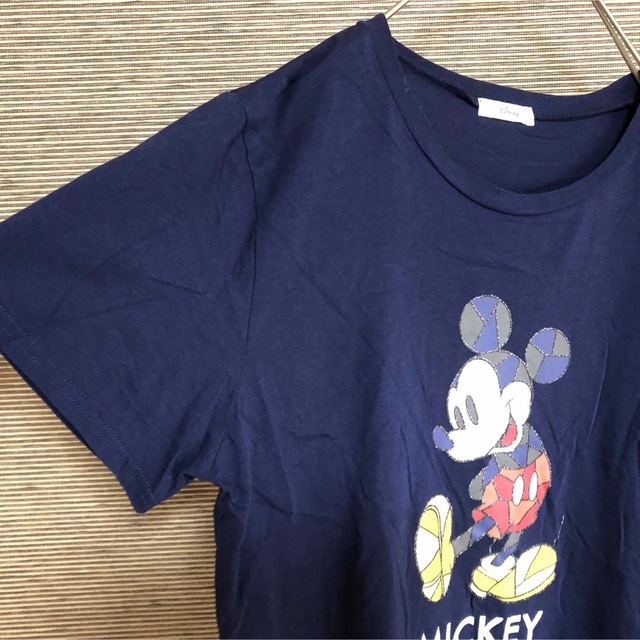 Disney(ディズニー)の【ディズニー】半袖Tシャツ　ミッキーマウス　キャラクター　アニマル　デカロゴ43 レディースのトップス(Tシャツ(半袖/袖なし))の商品写真