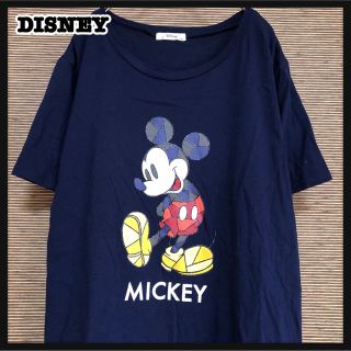 ディズニー(Disney)の【ディズニー】半袖Tシャツ　ミッキーマウス　キャラクター　アニマル　デカロゴ43(Tシャツ(半袖/袖なし))