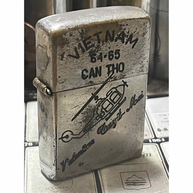 ベトナムZIPPO】本物 1964年製ベトナムジッポー「戦闘ヘリコブラ」CAN