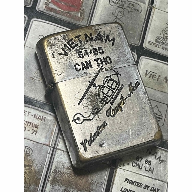 【ベトナムZIPPO】本物 1964年製ベトナムジッポー「戦闘ヘリコブラ」CAN