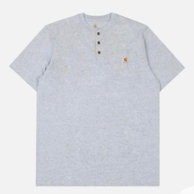 carhartt(カーハート)の【S】Carhartt カーハート ヘンリーネックポケットT K84 グレー メンズのトップス(Tシャツ/カットソー(半袖/袖なし))の商品写真