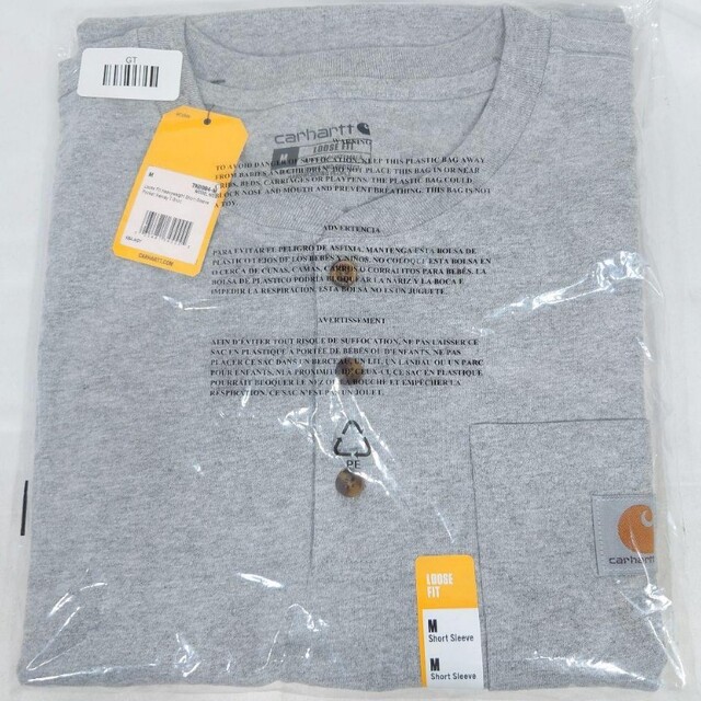 carhartt(カーハート)の【M】Carhartt カーハート ヘンリーネックポケットT K84 グレー メンズのトップス(Tシャツ/カットソー(半袖/袖なし))の商品写真