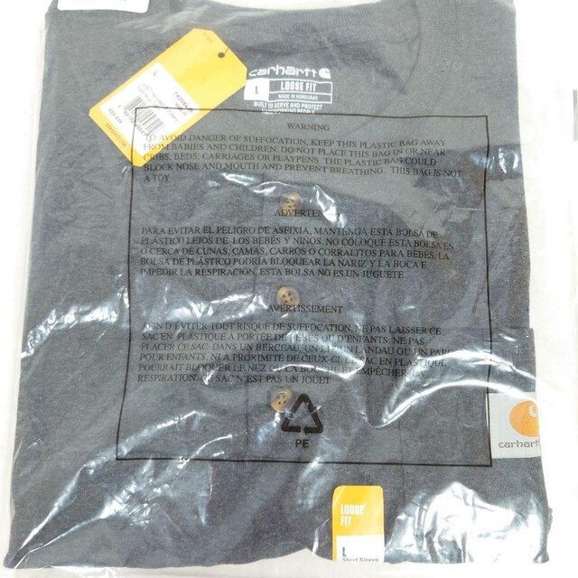 carhartt(カーハート)の【L】Carhartt カーハート ヘンリーネックポケットT K84 カーボン メンズのトップス(Tシャツ/カットソー(半袖/袖なし))の商品写真