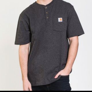 カーハート(carhartt)の【L】Carhartt カーハート ヘンリーネックポケットT K84 カーボン(Tシャツ/カットソー(半袖/袖なし))