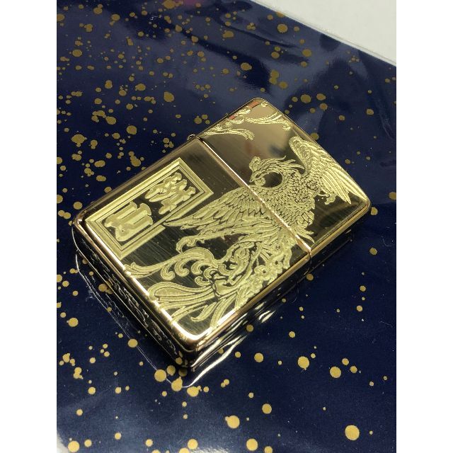 zippo ジッポ　アーマーボディ　金 鳳凰ジッポー・オリジナル彫刻・名前彫刻