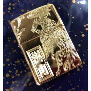 zippo ジッポ　アーマーボディ　金 鳳凰ジッポー・オリジナル彫刻・名前彫刻