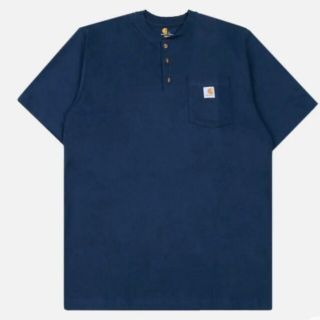 カーハート(carhartt)の【S】Carhartt カーハート ヘンリーネックポケットT K84 ネイビー(Tシャツ/カットソー(半袖/袖なし))