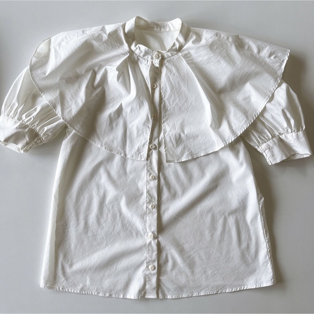 rienda リエンダ ビックカラーシャツ 半袖 ホワイト 2