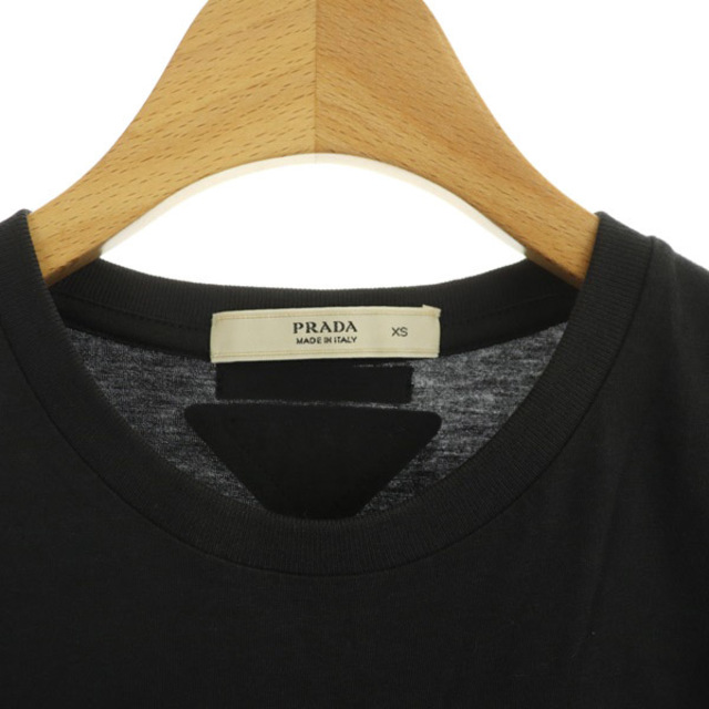 PRADA(プラダ)のプラダ PRADA Tシャツ カットソー 半袖 スパンコール ビジュー XS 黒 レディースのトップス(カットソー(半袖/袖なし))の商品写真