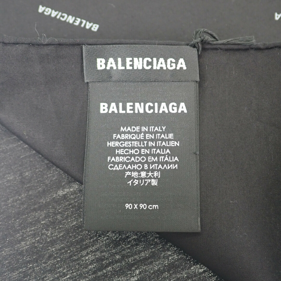 新作 Balenciaga バレンシアガ スカーフ ブラック コットン 中古 正方形の通販 by 夢市場プレミア ラクマ店｜バレンシアガならラクマ 