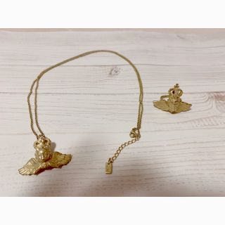 ジェーンマープル(JaneMarple)の【美品】JaneMarple♡エンジェルネックレス＆リングセット(ネックレス)