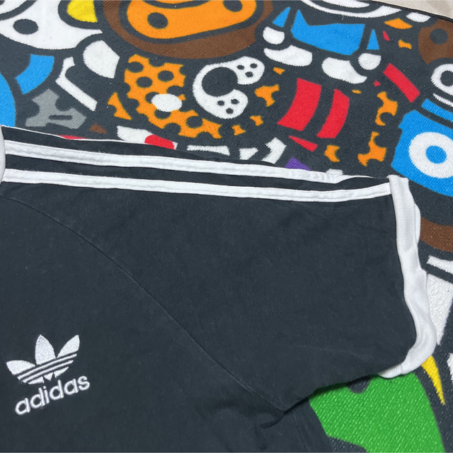 adidas(アディダス)のadidas originals ３本線　トレフォイル　tee tシャツ m 黒 メンズのトップス(Tシャツ/カットソー(半袖/袖なし))の商品写真