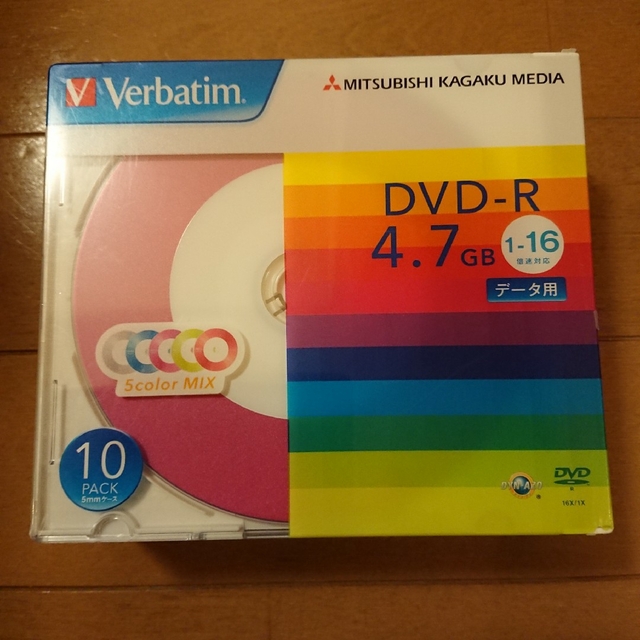 三菱(ミツビシ)のDVD-R 4.7GB  データ用  10枚PACK スマホ/家電/カメラのPC/タブレット(PC周辺機器)の商品写真