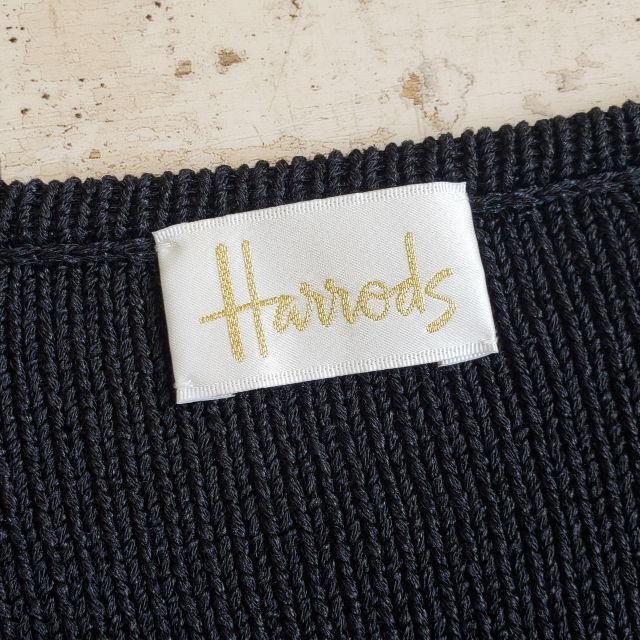 Harrods(ハロッズ)のハロッズ Harrods ☆ シルク混 ボレロ 5分袖 ショートカーディガン 黒 レディースのトップス(ボレロ)の商品写真