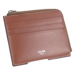 【中古】【ABランク】CELINE セリーヌ トリオンフ ジップドカードホルダー カードケース 10K082CZ1.04LI PVC レザー タン【ISEYA】(財布)