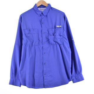 コロンビア(Columbia)の古着 コロンビア Columbia PFG ボタンダウン 長袖 フィッシングシャツ メンズL /eaa334563(シャツ)