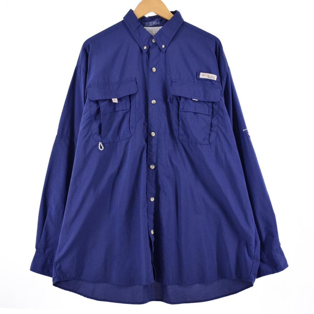 コロンビア Columbia PFG ボタンダウン 長袖 フィッシングシャツ メンズXL /eaa335299