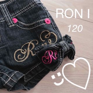 ロニィ(RONI)の【良品】RONI リボンモチーフ付き ショートデニム 110 120 SM ロニ(パンツ/スパッツ)